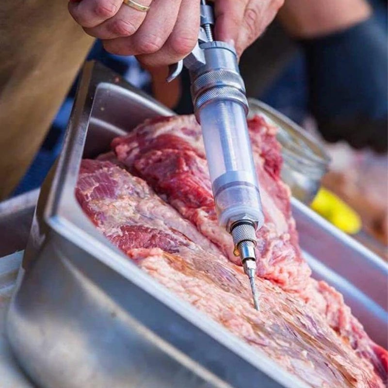 SpitJack Magnum Meat Injector. Food Flavor Injection Syringe for Smoked BBQ Marinades and Meat Seasoning. 2 Needles for Pork Butt, Beef Brisket, Turkey Breast. 50ml Capacity. Made in The USA. - Image 2